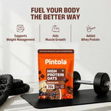 Pintola High Protein Oats Dark Chocolate 1 Kg | 26g Protein |  Breakfast Cereal