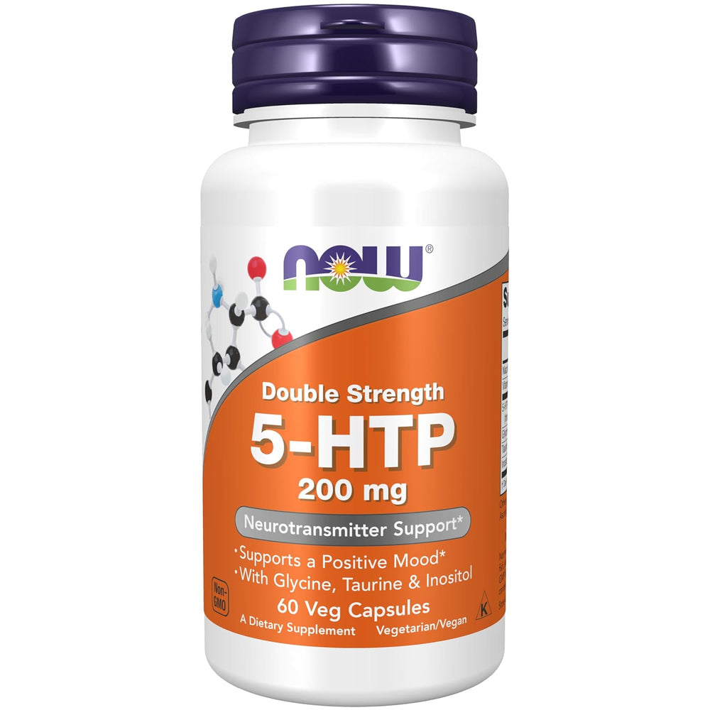 NOW Foods 5-HTP Double Strength 200mg | 60 Veg Capsules
