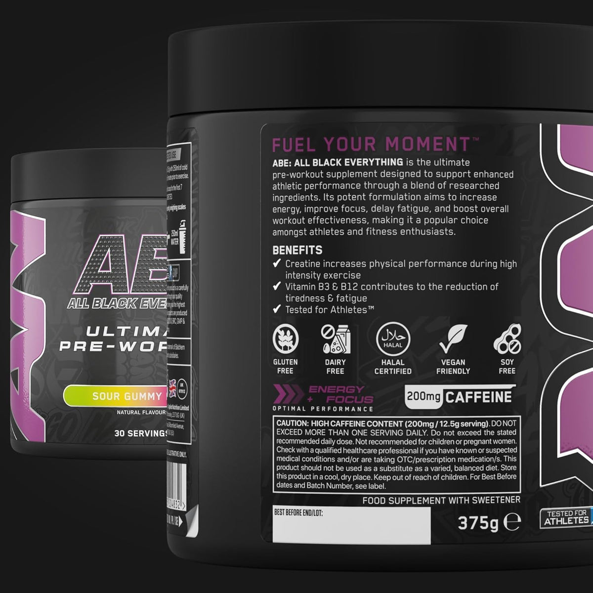 Applied Nutrition ABE (All Black Everything) Pre-Workout Powder | 375g (30 Servings)