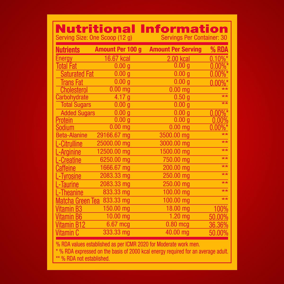 GNC Pro Performance Pre Workout - 30 Servings