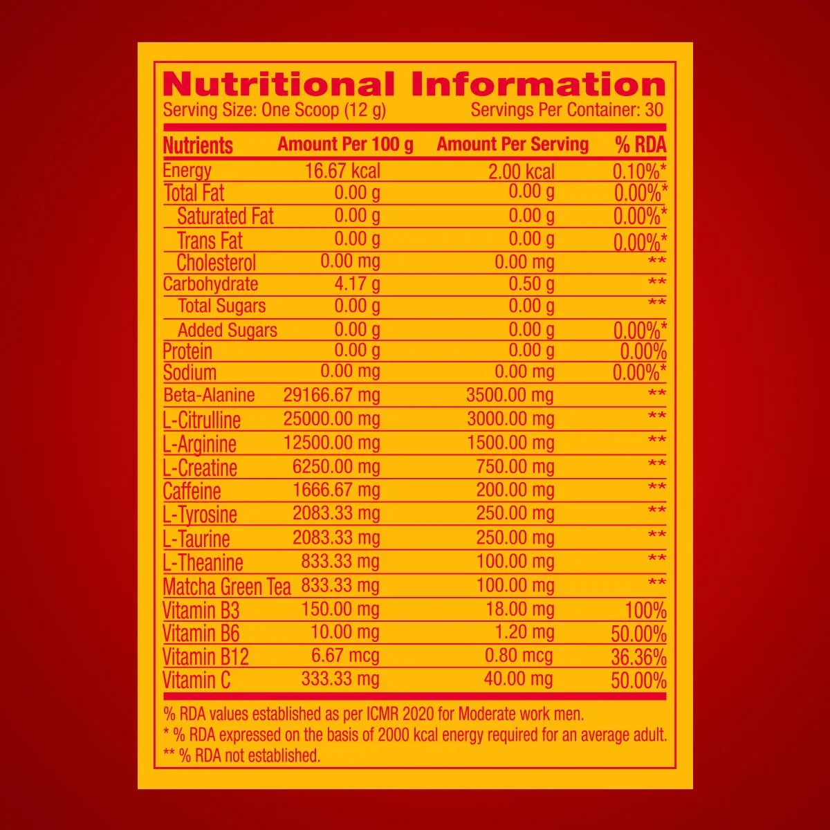 GNC Pro Performance Pre Workout (30 Servings) + Nutristar Micronized CREA Gold Creatine Monohydrate 250g (83 Servings) - Explosive Strength & Performance Combo