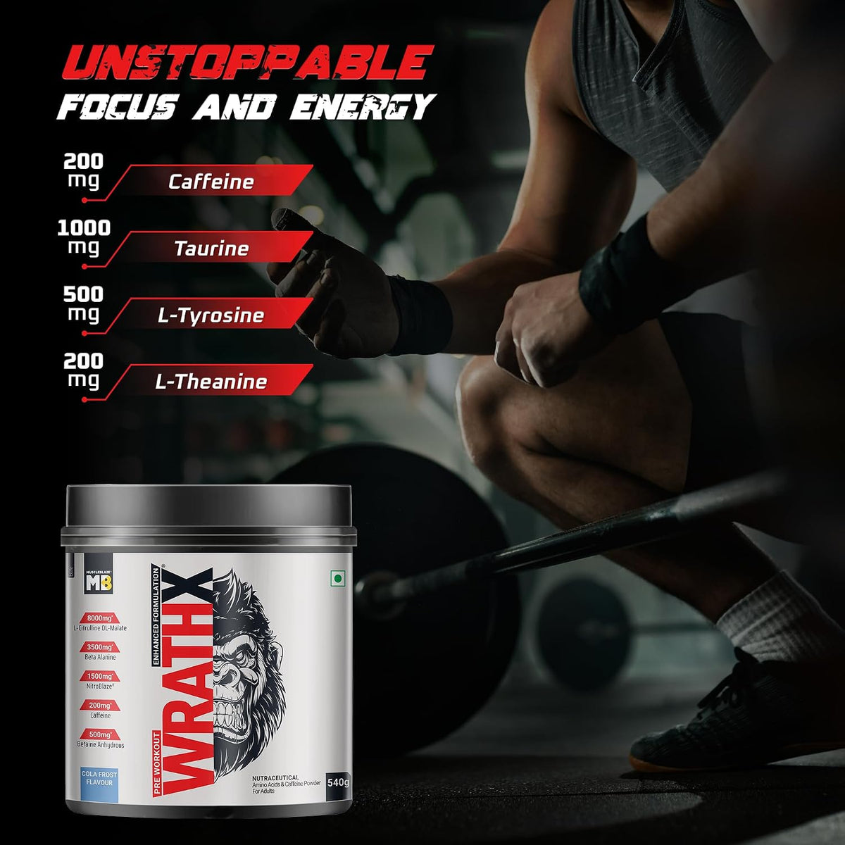 MuscleBlaze Pre-Workout WrathX - 30 Servings