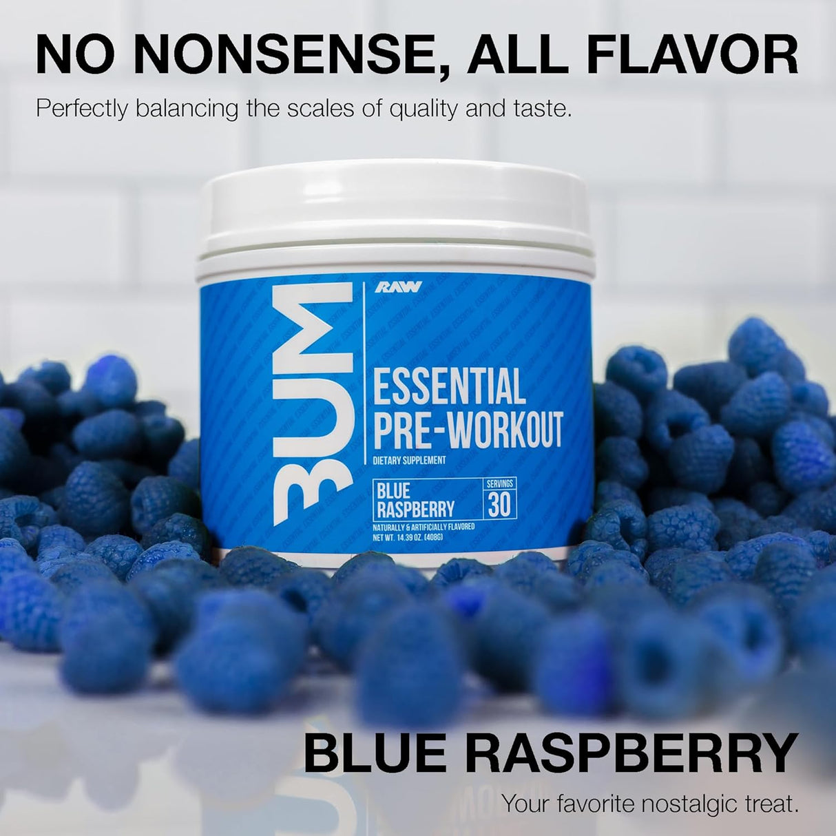 RAW Essential Pre-Workout Powder | Caffeine, L-Citrulline, L-Tyrosine & Beta-Alanine