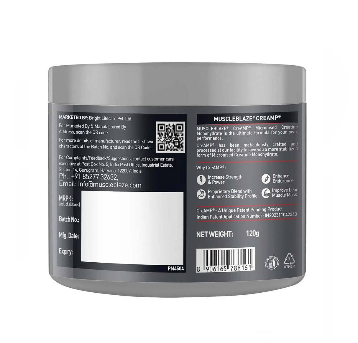 MuscleBlaze Creatine Monohydrate CreAMP 100gm