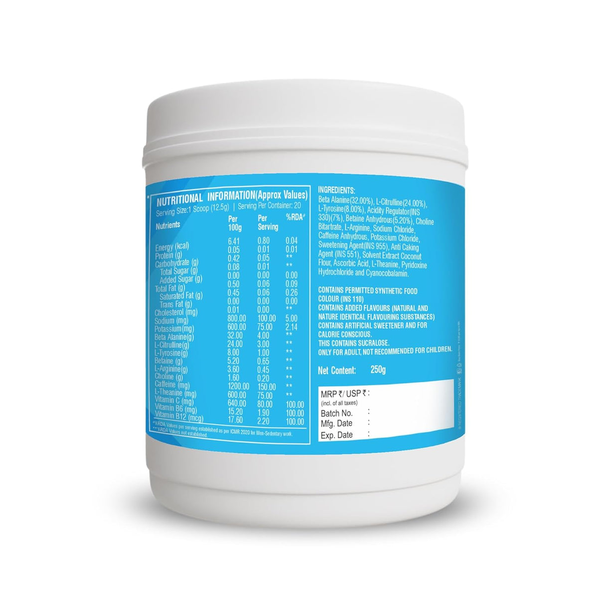 Healthfarm Thpre X Pre-Workout Powder – 40 Servings | Energy, Focus & Hydration Support | 500g