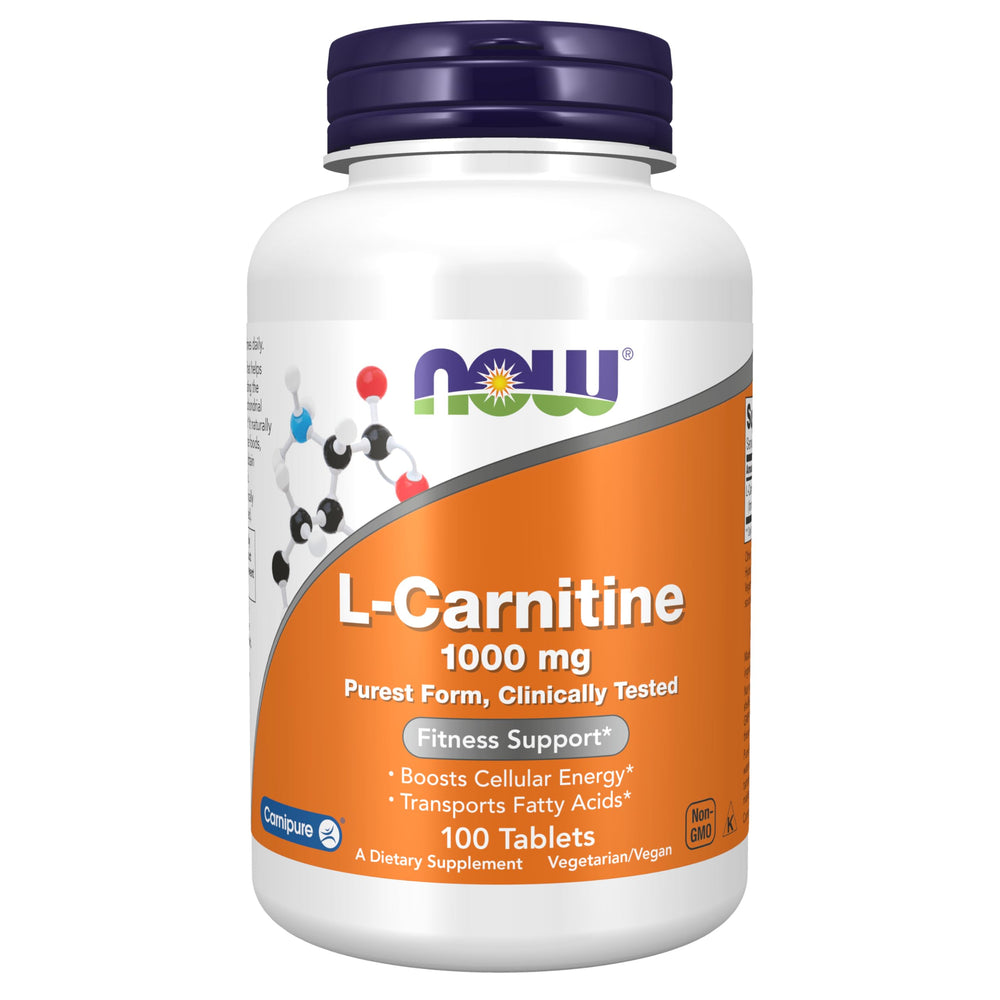NOW Foods L-Carnitine Amino Acid 1000mg | 100 Tablets