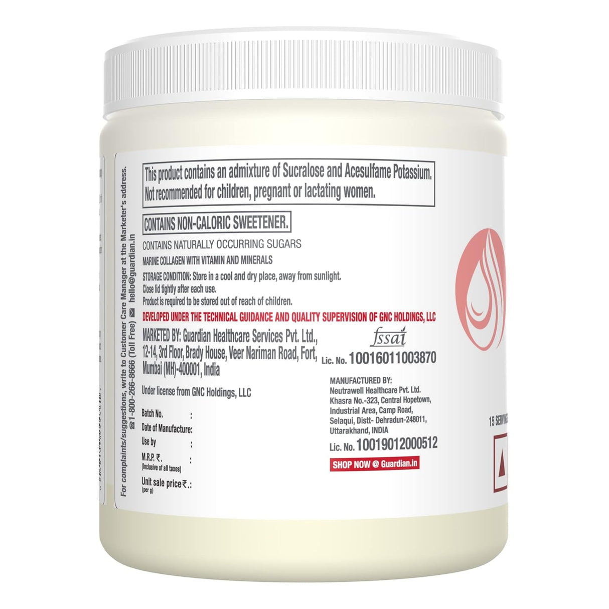 GNC Marine Collagen 200g | 10g Collagen Per Serving | With Hyaluronic Acid, Biotin & Vitamin C