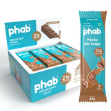 PHAB Fudge Protein Bars | 21g Protein | Pack of 12