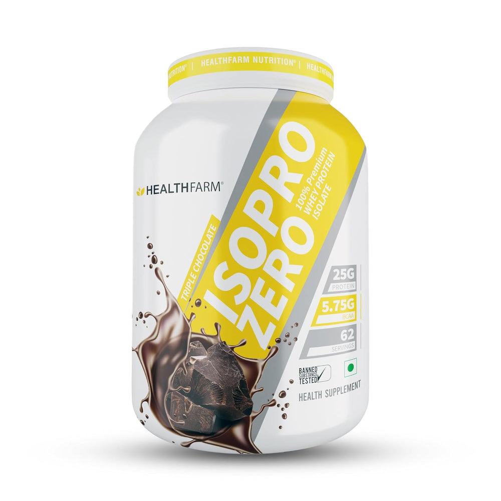 Healthfarm Isopro Zero 100% Whey Protein Isolate | Fast Recovery | 2 Kg (4.4 lbs)