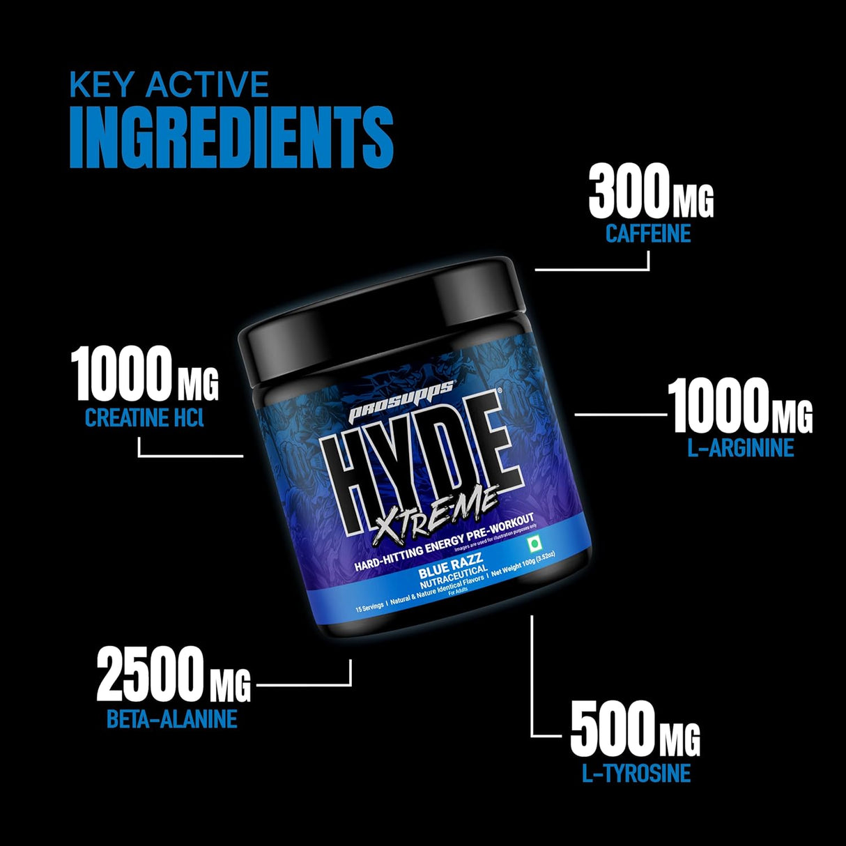 ProSupps HYDE XTREME Pre Workout - 15 Servings