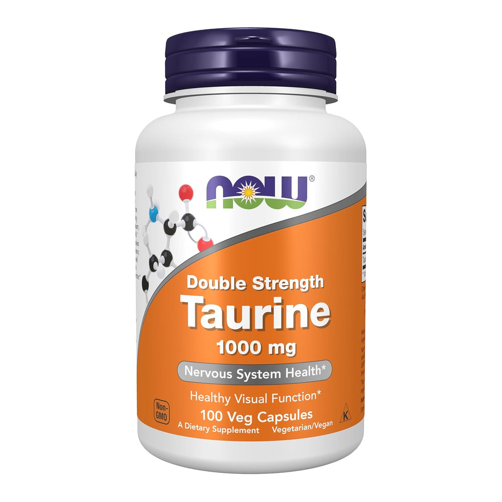 Now Foods Taurine 1000mg Double Strength | 100 Veg Capsules