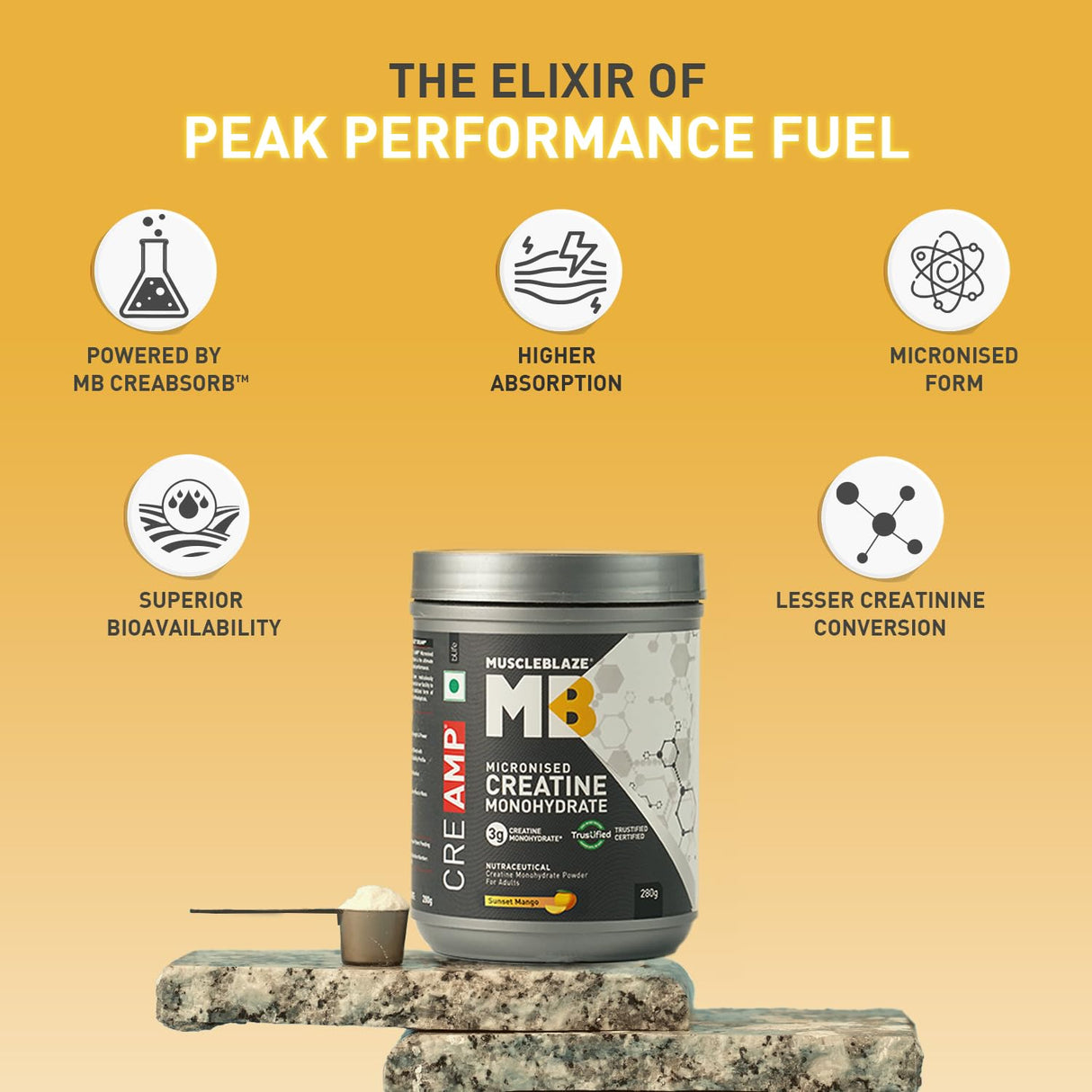 MuscleBlaze Creatine Monohydrate CreAMP
