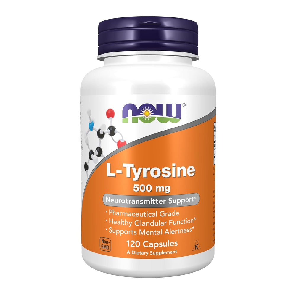 Now Foods L-Tyrosine Supplement 500mg | 120 Capsules