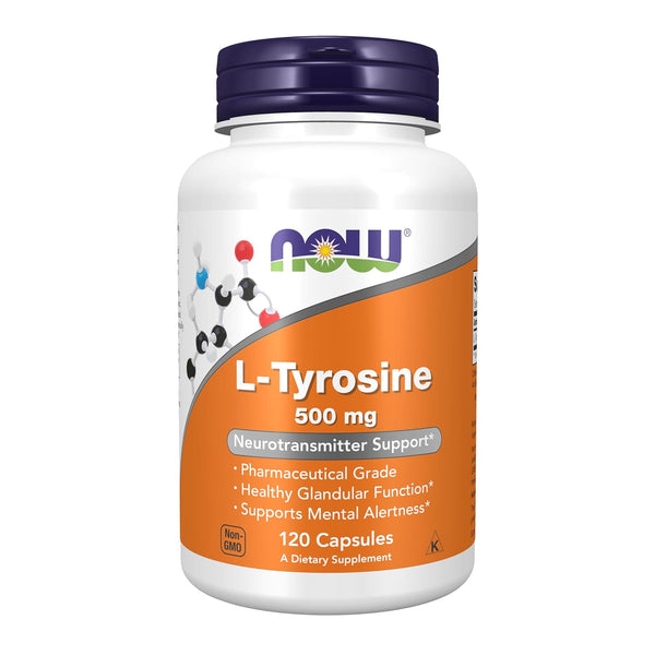 Now Foods L-Tyrosine Supplement 500mg | 120 Capsules