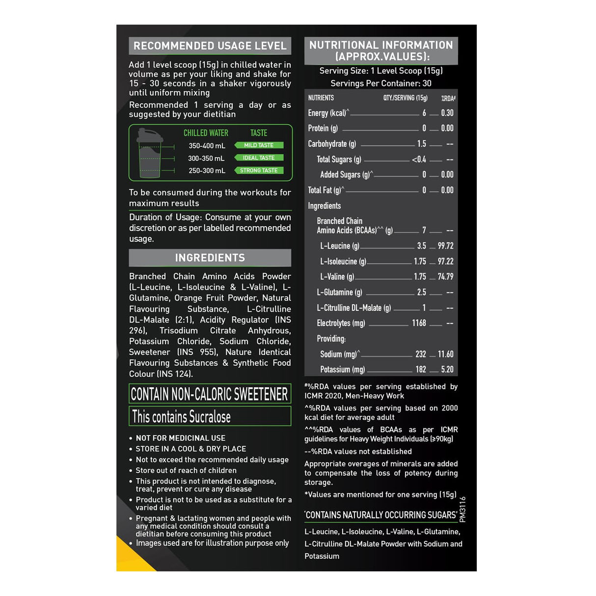 MuscleBlaze BCAA Pro Powerful Intra Workout- 450 Gms