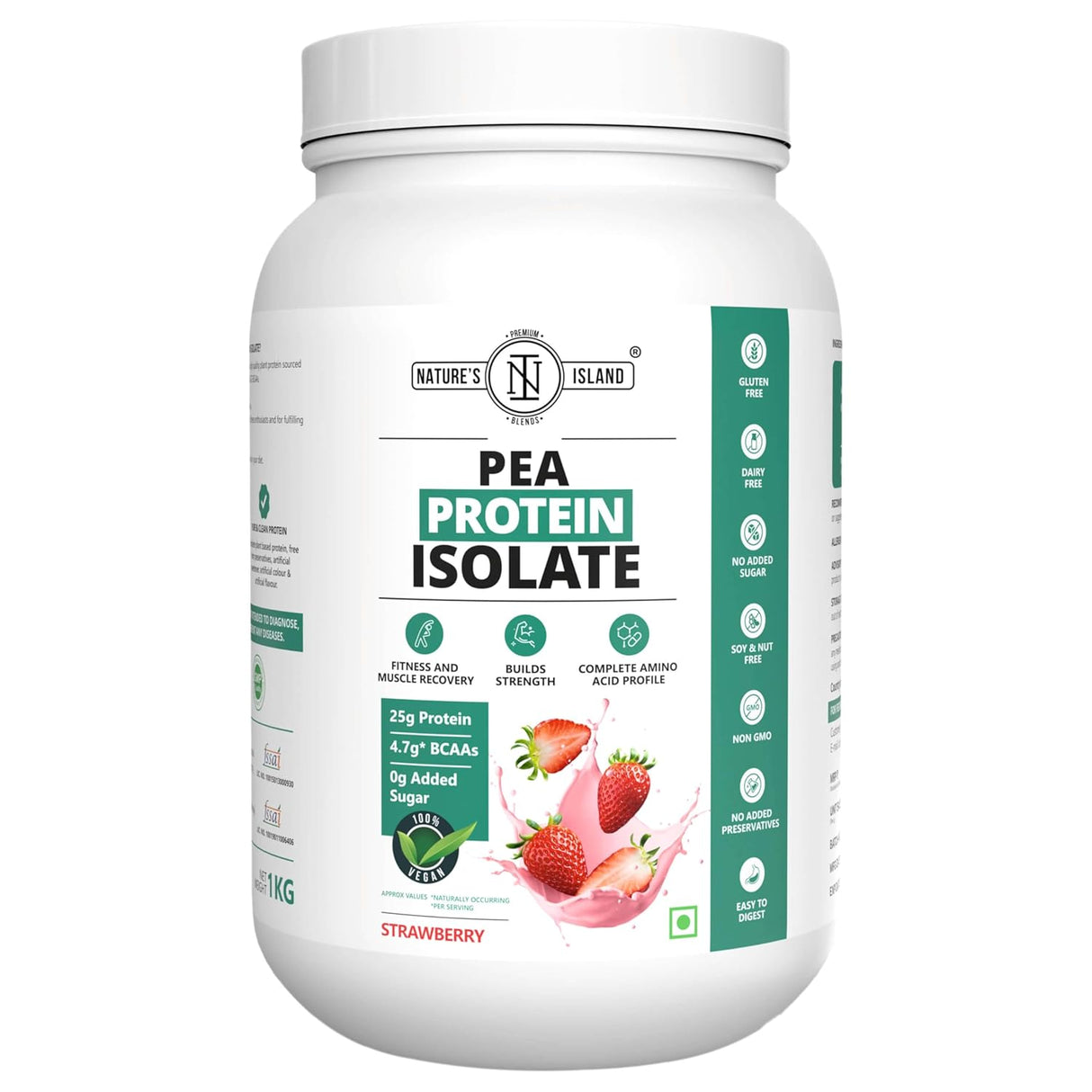 Nature's Island Plant Based Vegan Pea Protein Isolate - 1 Kg