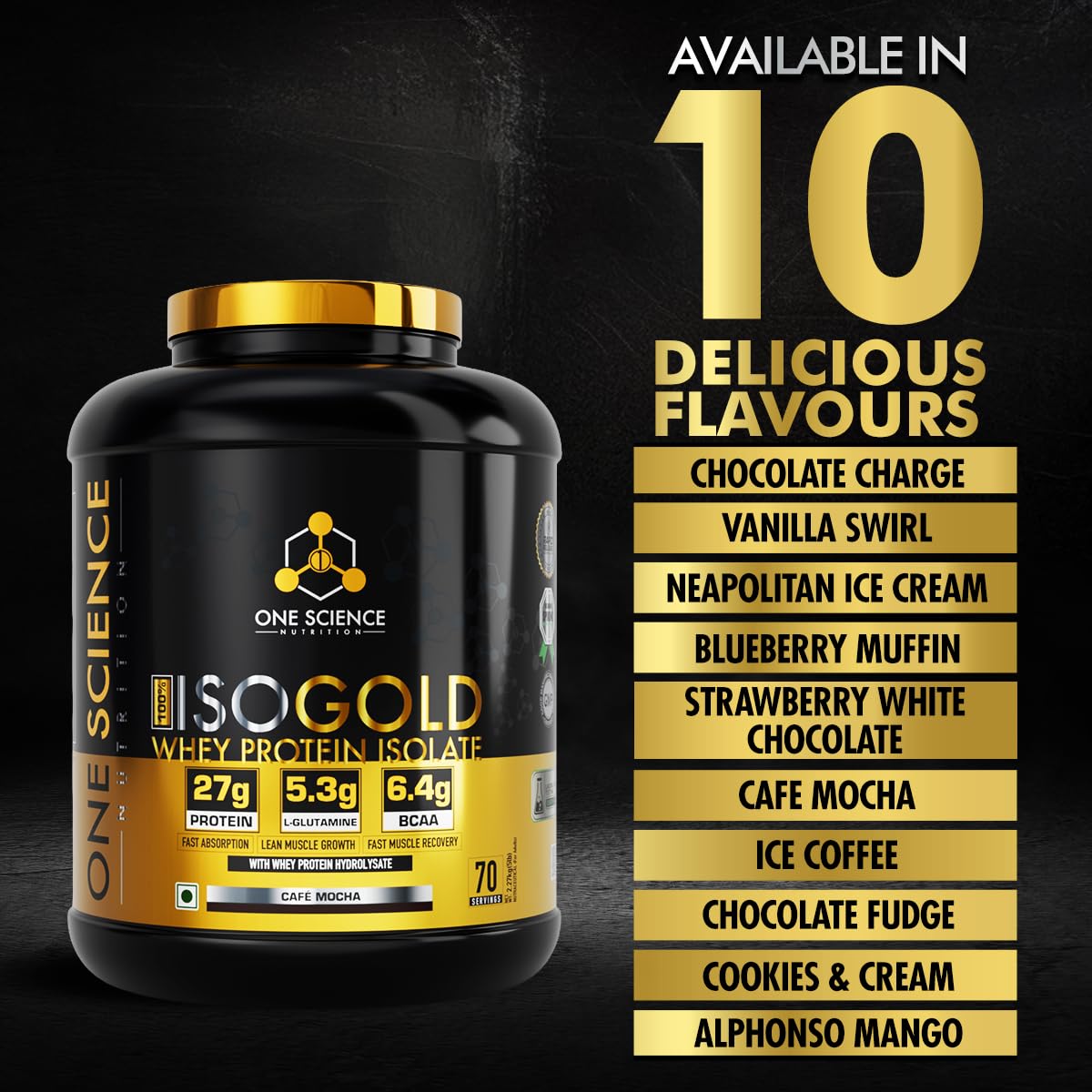 One Science ISO GOLD Whey Protein Isolate - 5 Lbs