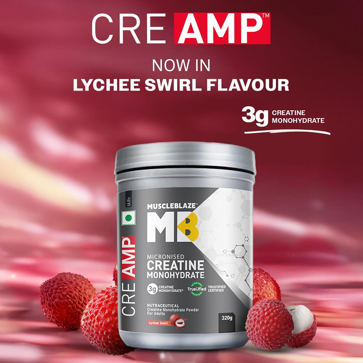 MuscleBlaze Creatine Monohydrate CreAMP - 80 Servings