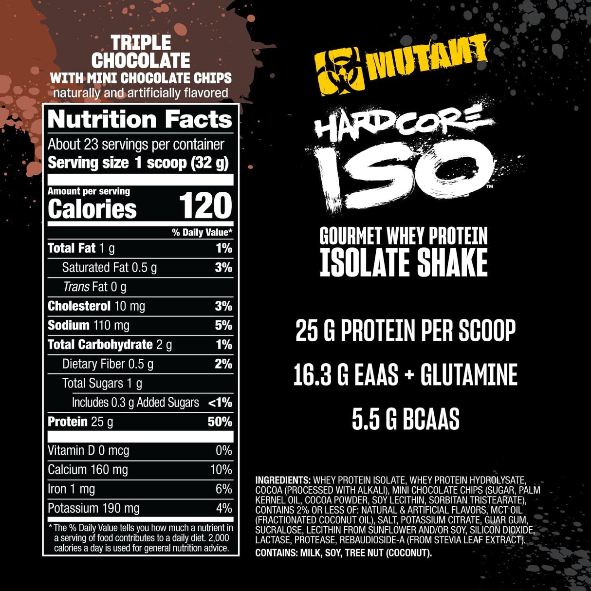 Mutant Hardcore ISO Whey Protein 1.6 lb | 23 Servings
