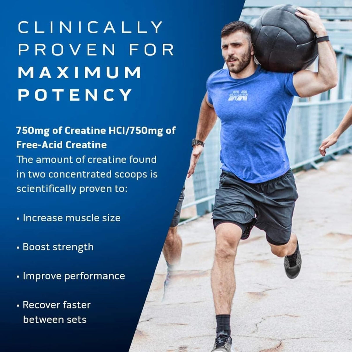 MuscleTech Cell-Tech Creactor | Creatine HCl & Free-Acid Creatine 274g | 120 Servings