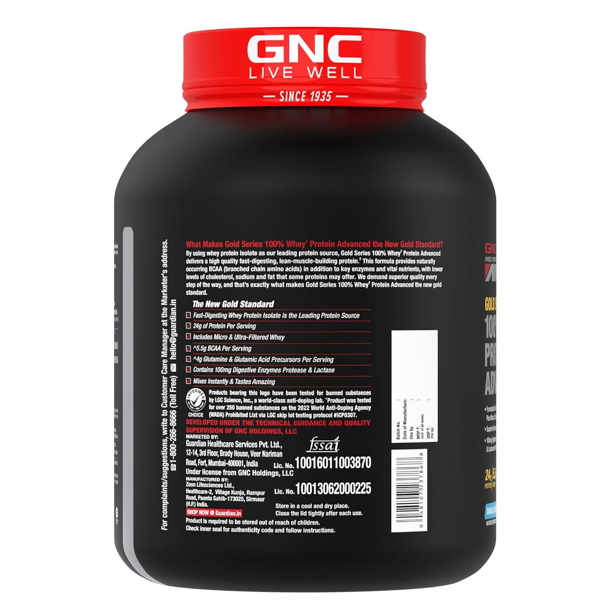 GNC AMP Gold 100% Whey Protein Advance - 4 Lbs