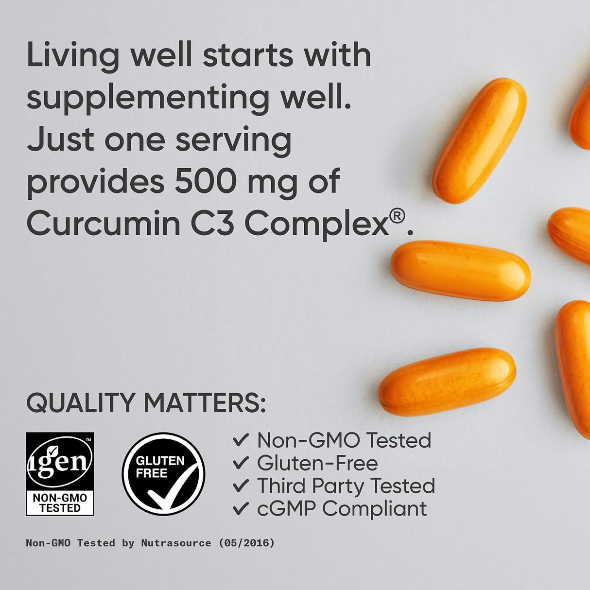 Sports Research Turmeric Curcumin C3 Complex | 500mg | 60 Softgels