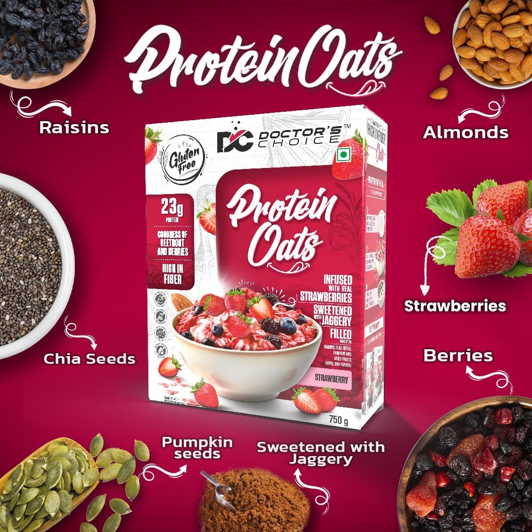 Doctor's Choice Protein Oats 750 gm ( 15 Serving )