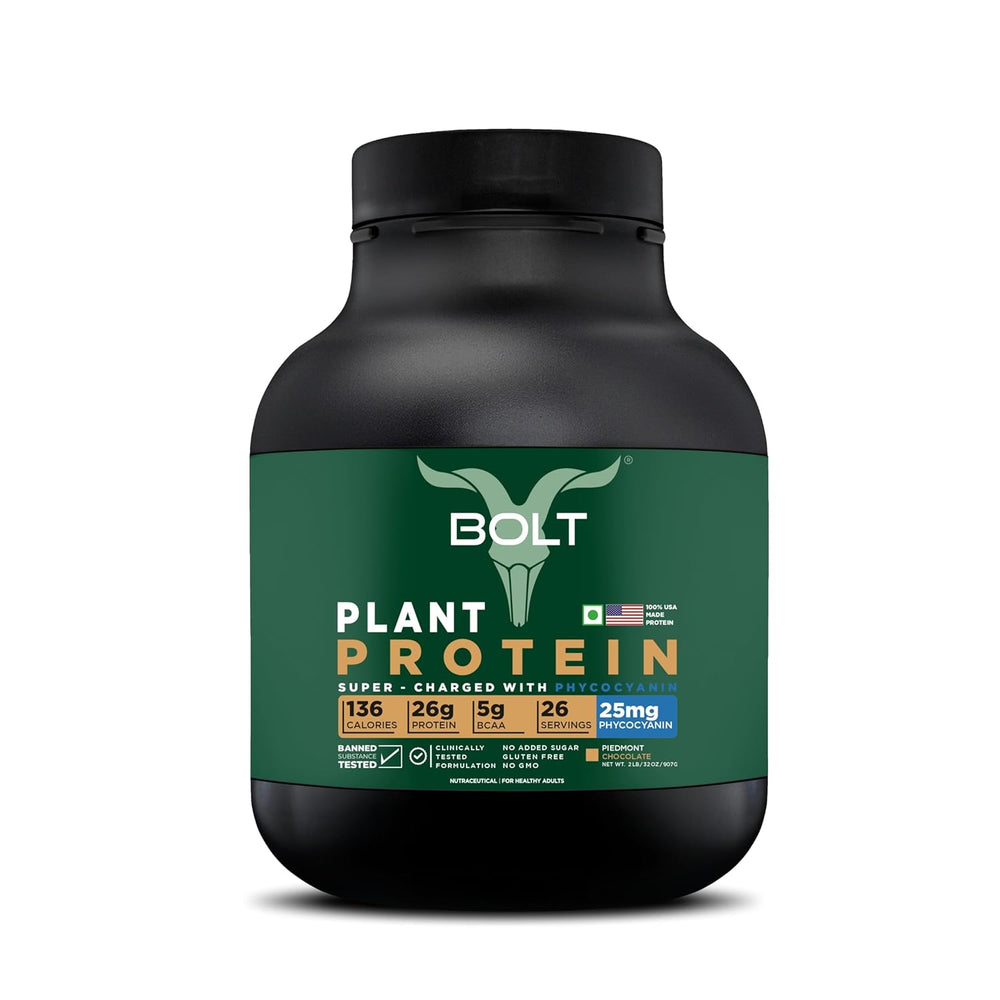 Bolt Nutrition Plant Protein | Muscle Support and Recovery | 2lb, 26 Servings