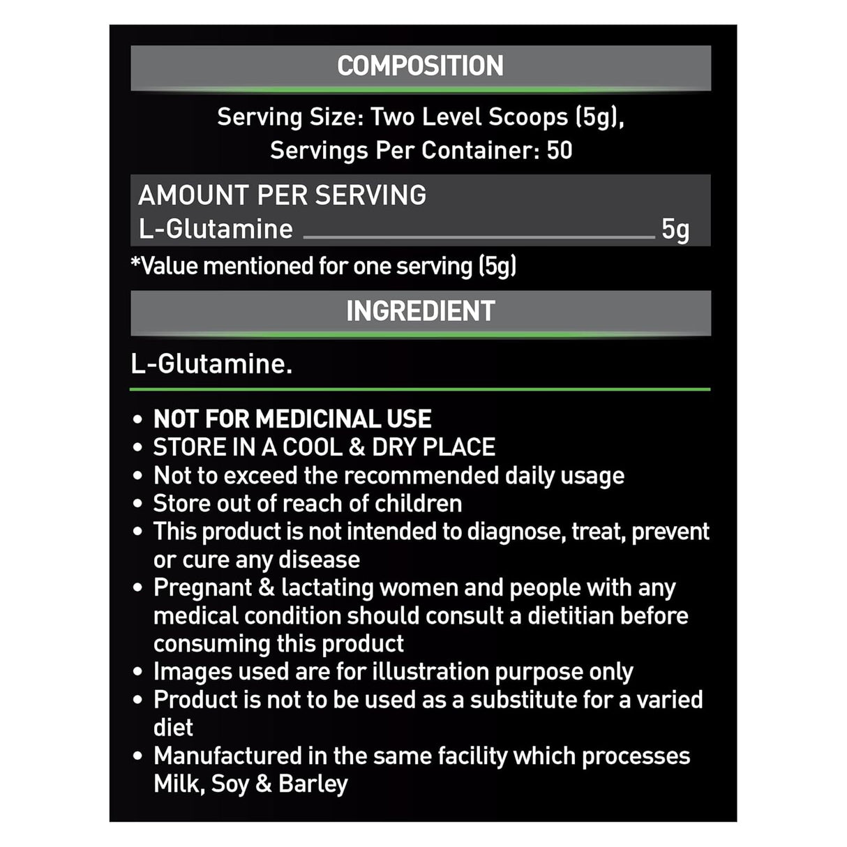 MuscleBlaze Micronized L-Glutamine 250 g