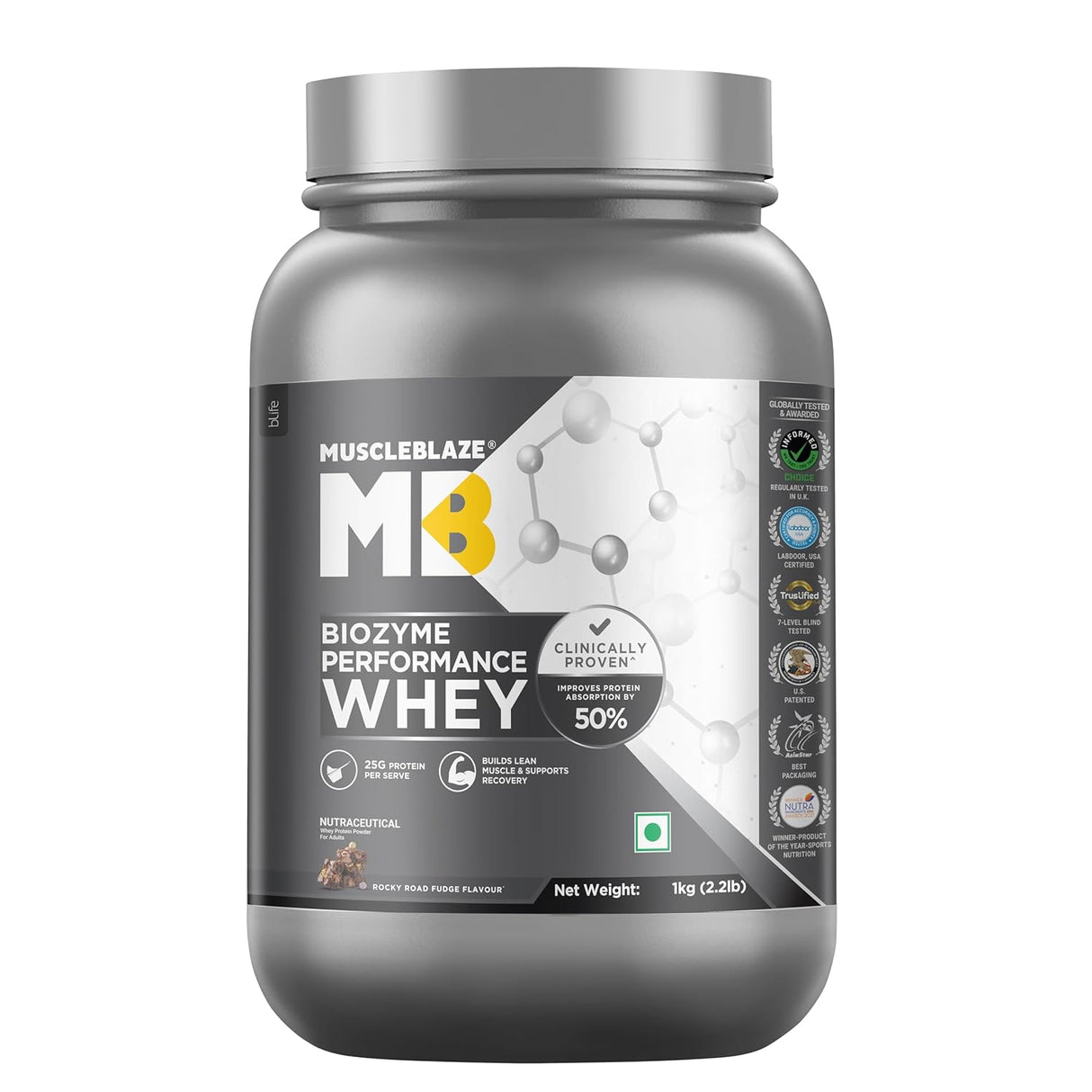 MuscleBlaze Biozyme Performance Whey - 2.2 Lbs