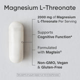 Sports Research Magnesium L-Threonate (Magtein) | 2000mg | 90 Capsules