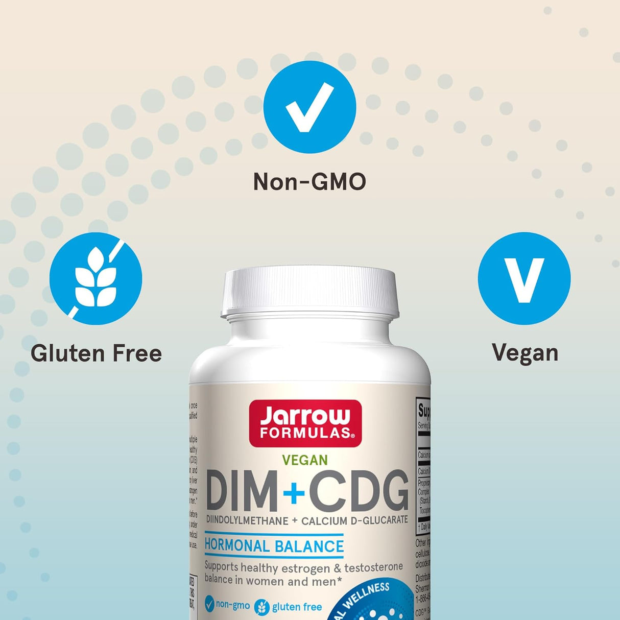 Jarrow Formulas Vegan DIM + CDG | 30 Veggie Capsules