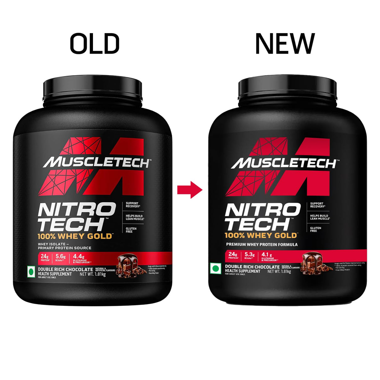 Muscletech Nitro-Tech Whey Gold - 4 Lbs (1.81 Kg)