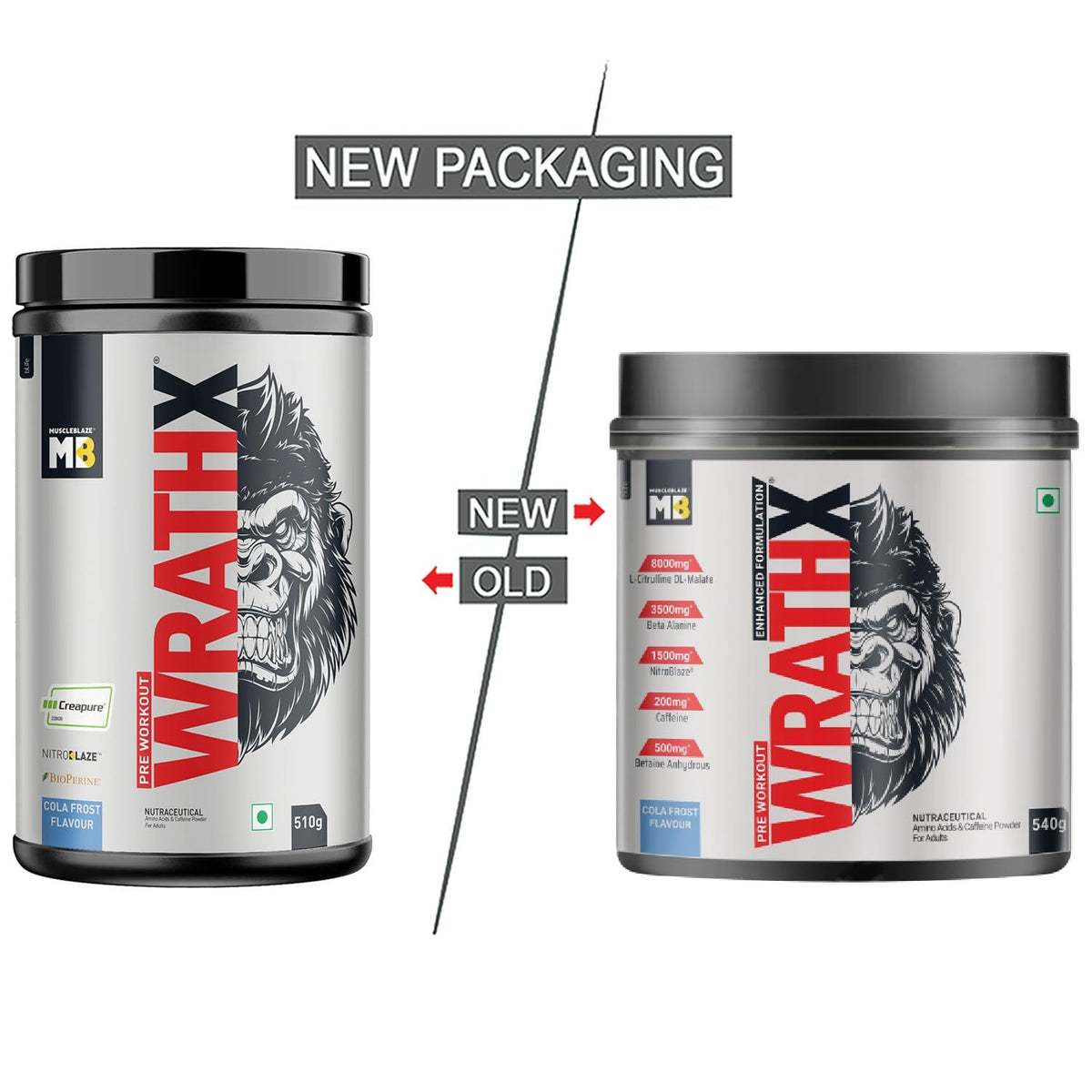MuscleBlaze Pre-Workout WrathX - 30 Servings