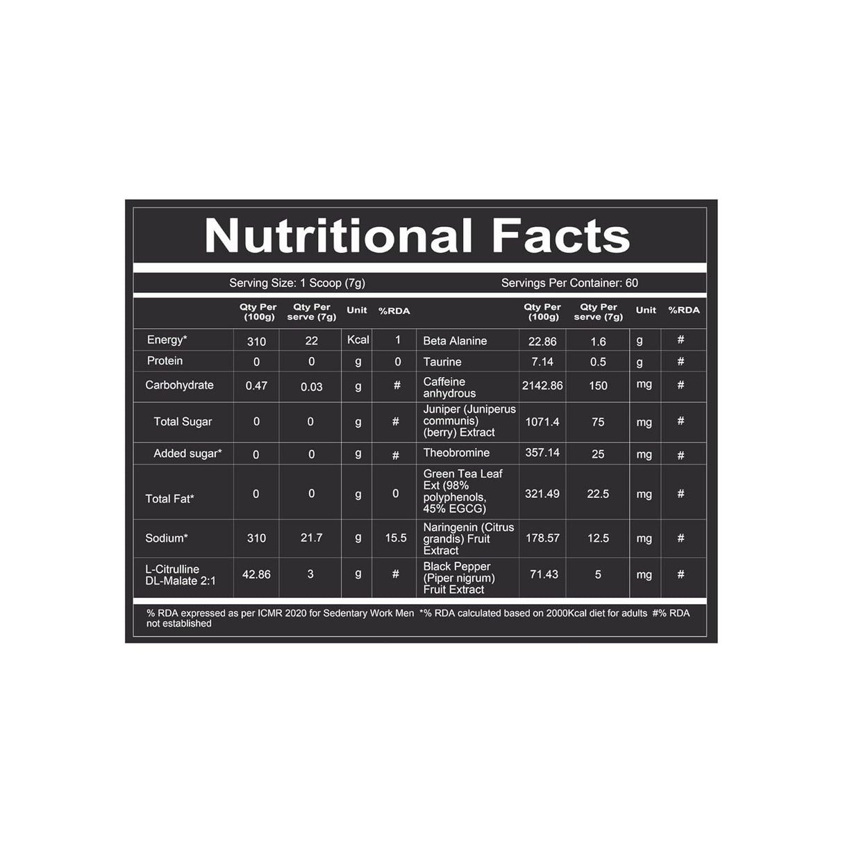 Redcon1 Total War Pre Workout - 60 Servings