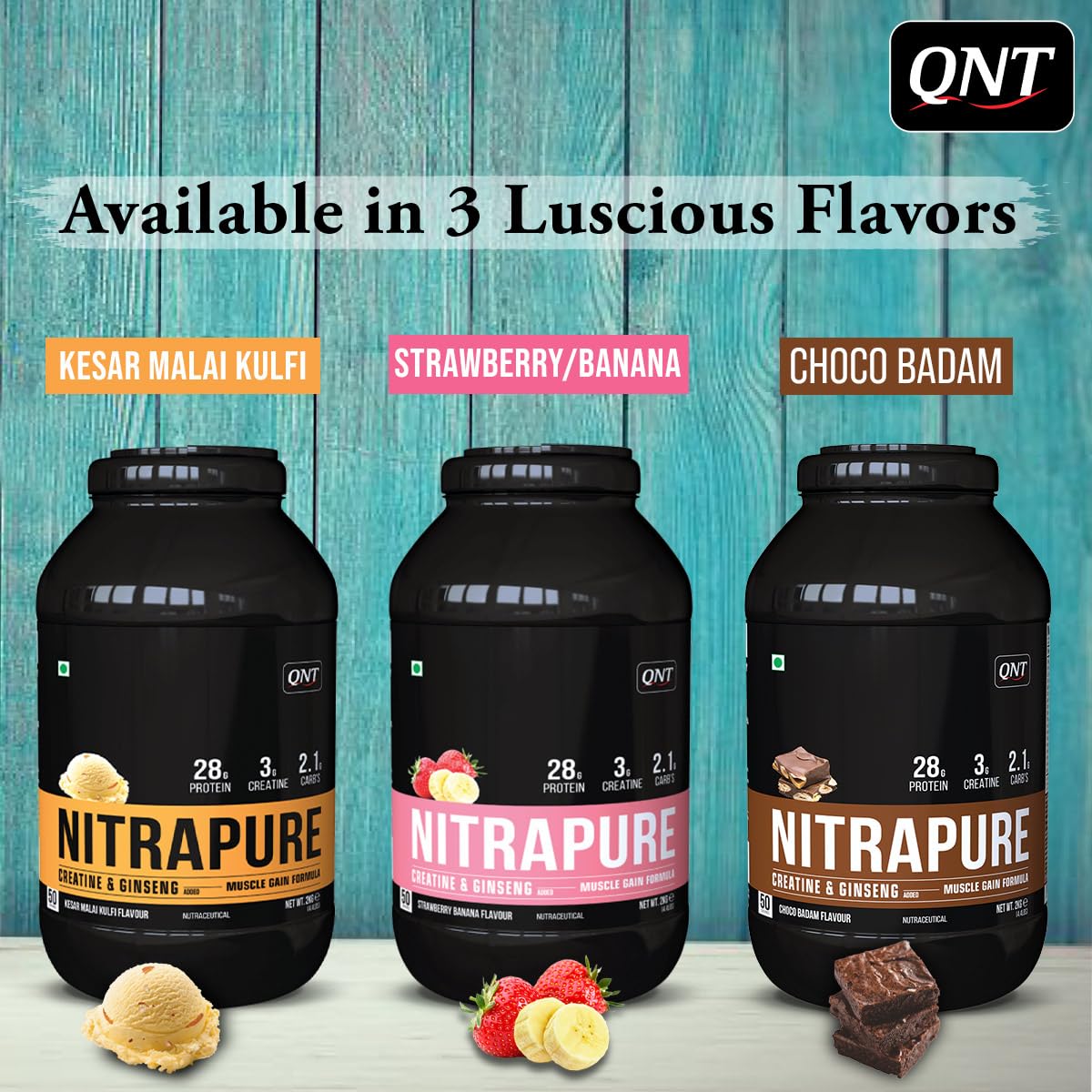 QNT Nitrapure Whey Protein Added Creatine & Ginseng - 1 kg