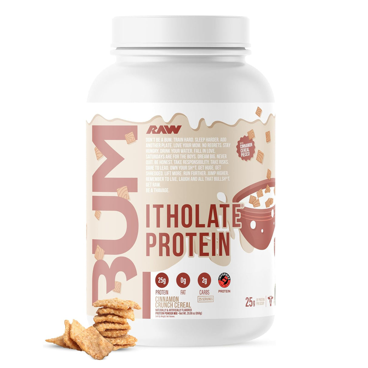 RAW Essential CBUM Itholate Whey Isolate Protein 25 Servings | Grass-Fed Whey Protein Isolate