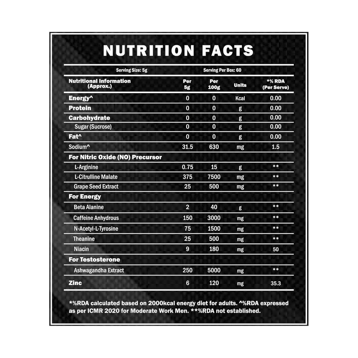 Scitron Volcano Pre Workout 300g, (60 Servings)