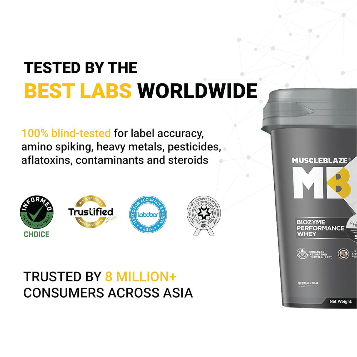 MuscleBlaze Biozyme Performance Whey - 8.8 Lbs