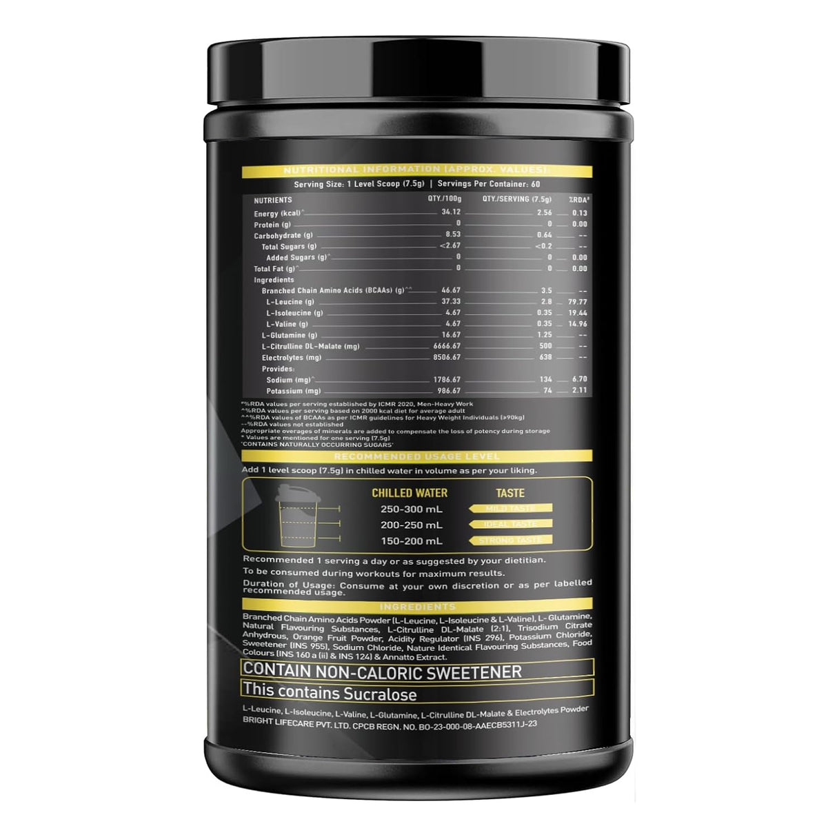 MuscleBlaze BCAA Gold 8 : 1 : 1 450 Gms