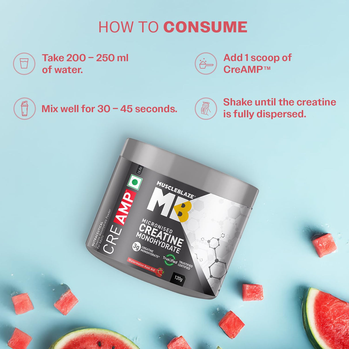 MuscleBlaze Creatine Monohydrate CreAMP 100gm