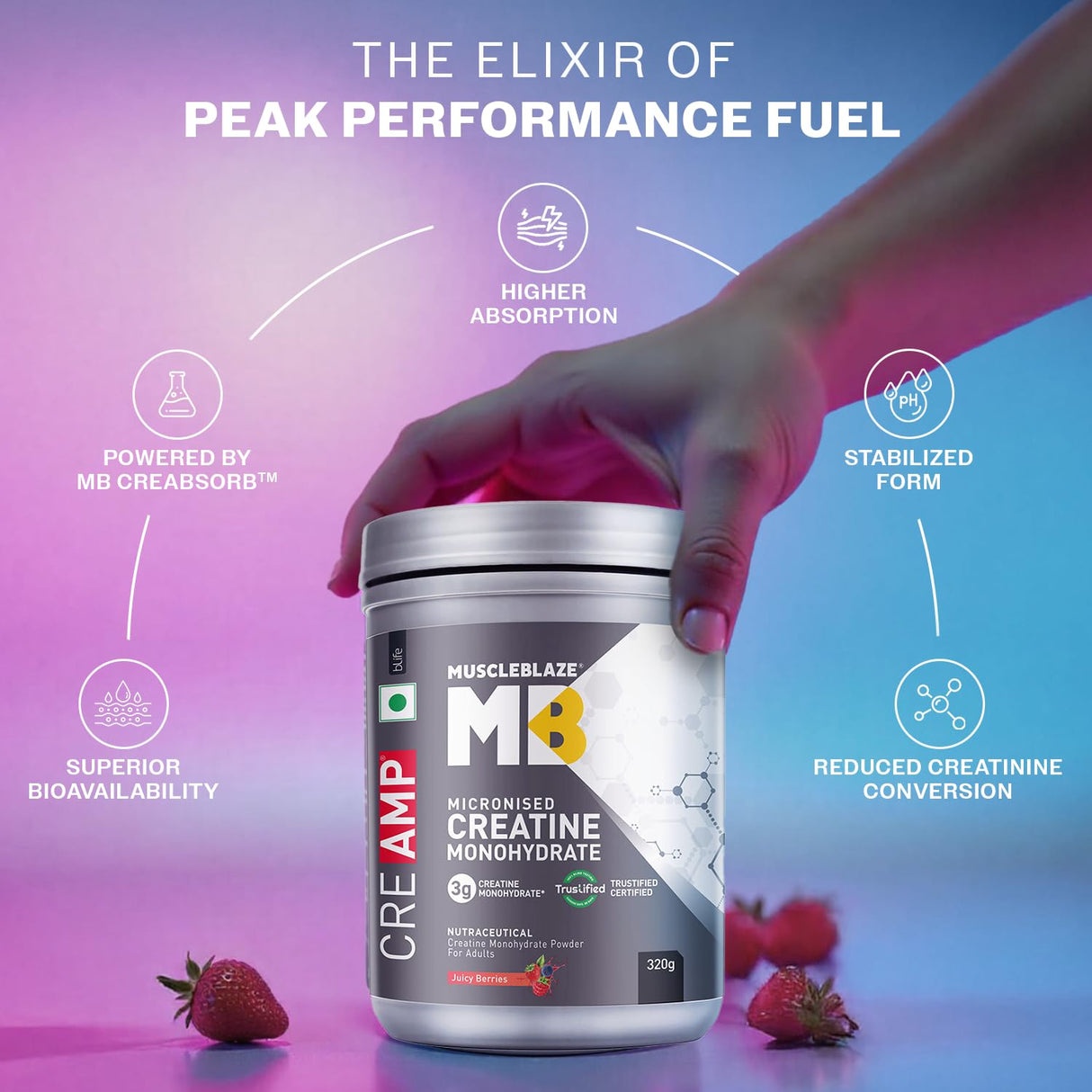 MuscleBlaze Creatine Monohydrate CreAMP