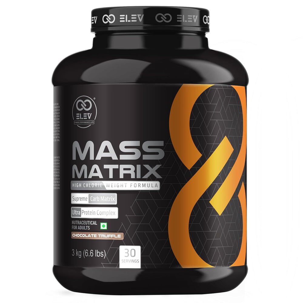 Elev Mass Matrix Mass Gainer 3kg | 30 Servings | Whey & Pea Protein