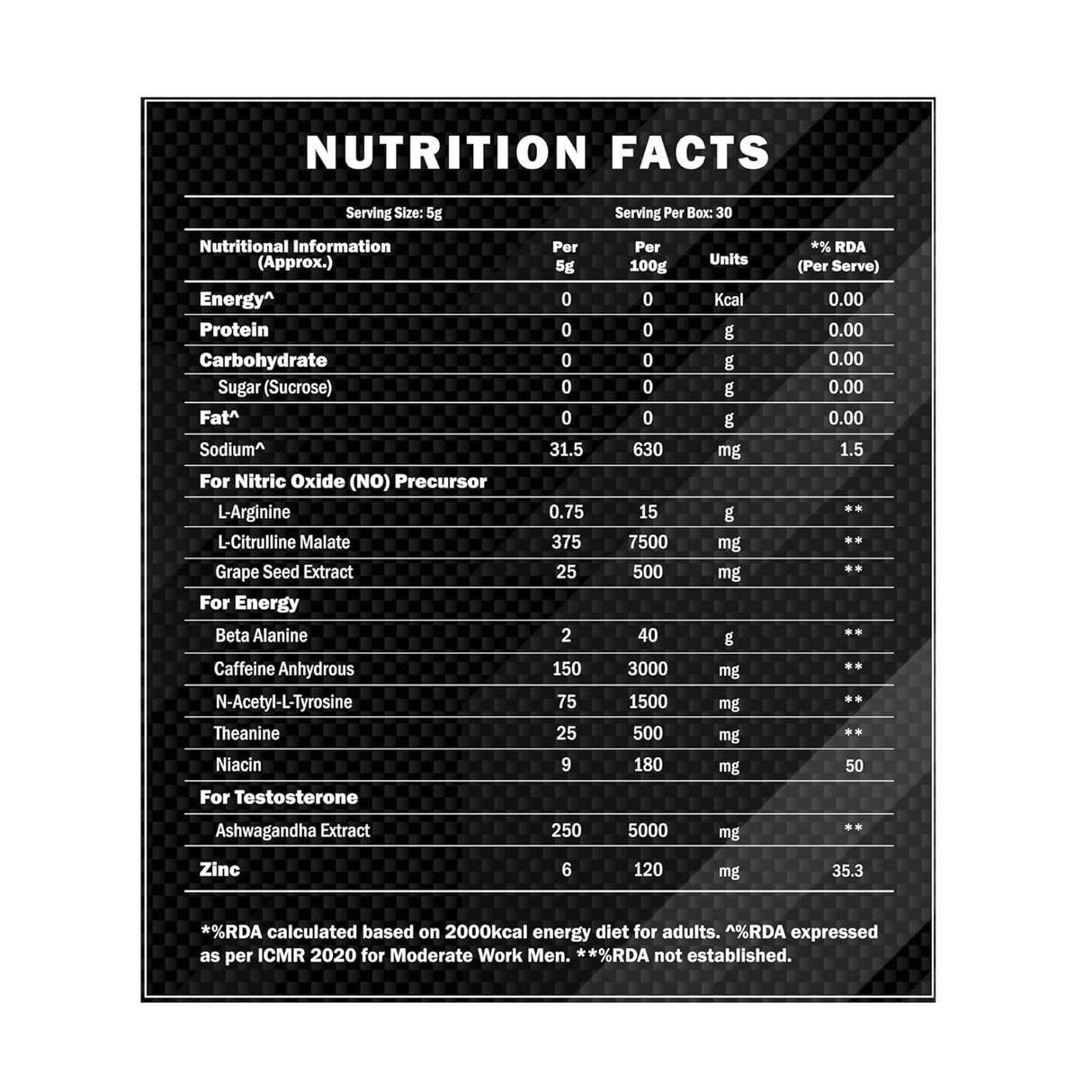 Scitron Volcano Pre Workout 150g, (30 Servings)