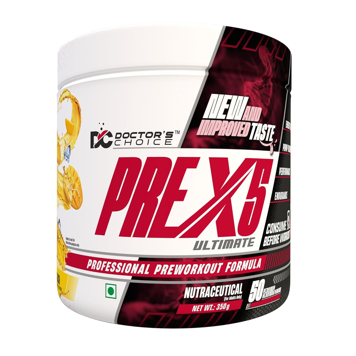 Doctor's Choice PRE-X5 Ultimate Professional Pre-Workout Formula 50 Servings