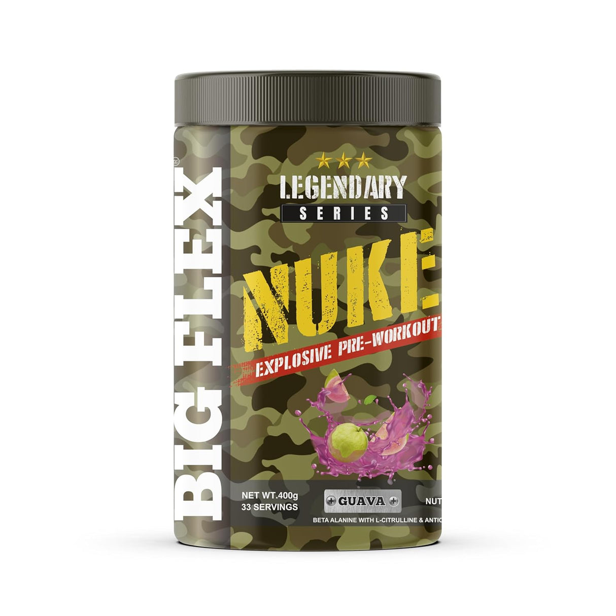 Bigflex Nuke Pre-Workout Powder | Energy & Workout Support | 400g (33 Servings)