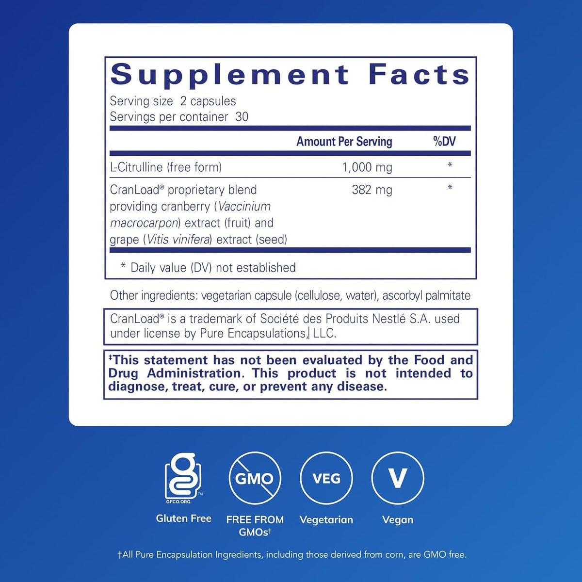Pure Encapsulations Nitric Oxide Ultra | Gluten-Free, Non-GMO & Hypoallergenic | 60 Capsules