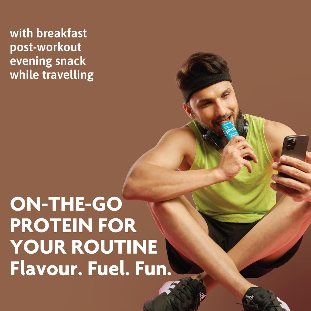 PHAB Fudge Protein Bars | 11g Protein | Pack of 12