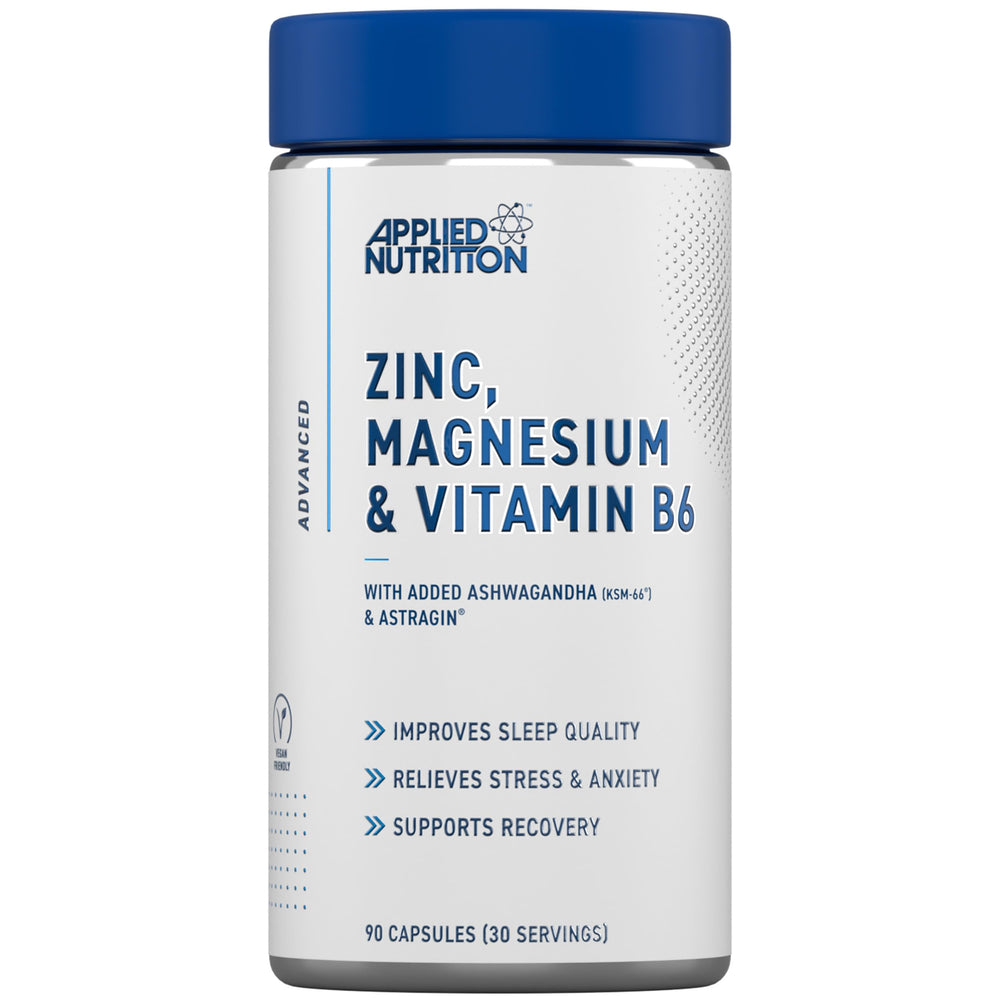 Applied Nutrition ZMA Pro | Zinc, Magnesium, Vitamin B6 & Ashwagandha | 90 Capsules (30 Servings)