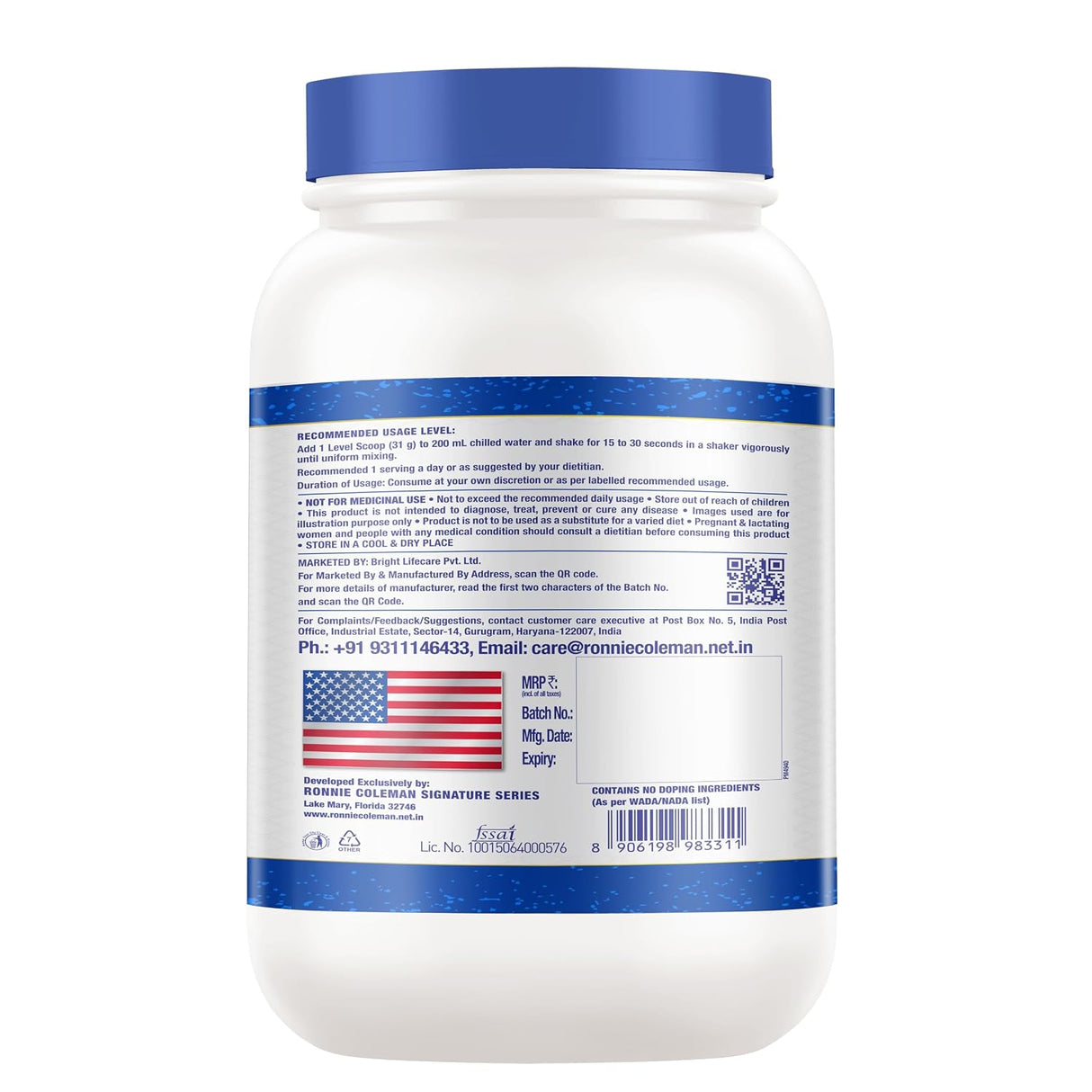 Ronnie Coleman Signature Series Iso-Tropic Max Whey Isolate Protein Powder | 907g (2 lb)